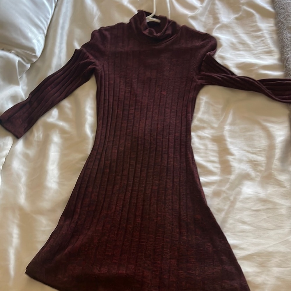 Maroon open back dress